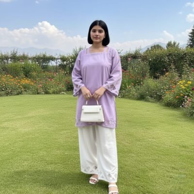 Lavender Dream- Minimal Cut Work Two Piece